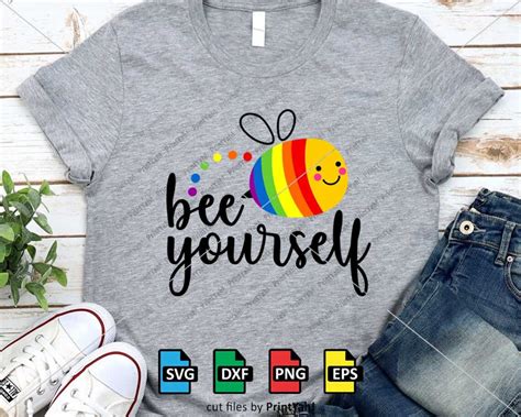 Bee Yourself Lgbt Svg Lgbtq Svg Pride Svg Rainbow Pride Etsy