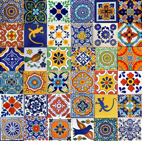 36 Mixed Tiles Of Talavera 4 X4 Handmade Etsy Moroccan Stencil