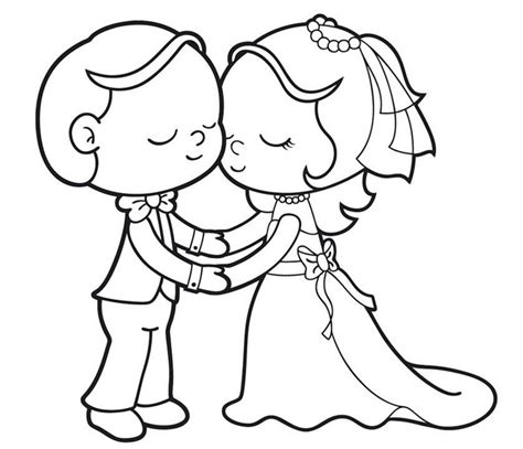 Bride And Groom Coloring Pages Download Free Sketch Coloring Page