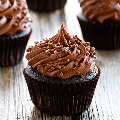 Line a muffin tin with cupcake liners. Double chocolate cupcakes - Chocolate Chocolate and More!