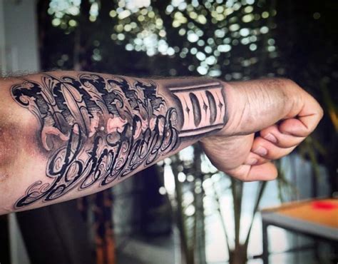 90 Script Tattoos For Men Cursive Ink Design Ideas