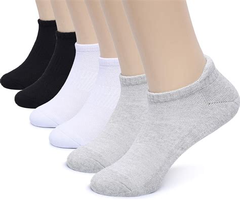 Henwarry Women S Thick Cushion Athletic Ankle Socks Running Soft Low