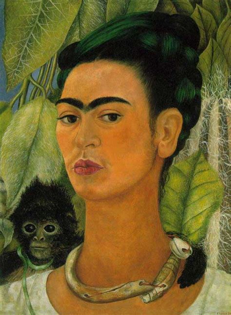 Dieses gemälde wurde im august 1940 gemalt, als sie und diego rivera sich scheiden ließen. Selbstbildnis mit Affe, 1938 von Frida Kahlo - frida kahlo