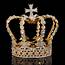 2020 Male Cross Crown Baroque Bridal Wedding Royal King Tiara 