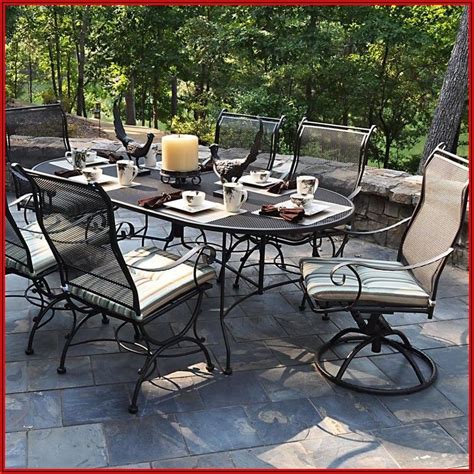 7 Piece Wrought Iron Patio Furniture Patios Home Decorating Ideas