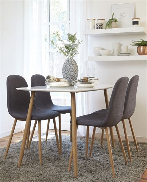 Muebles con estilo a precios asequibles. Just Home Collection Juego de comedor 4 sillas gris ...