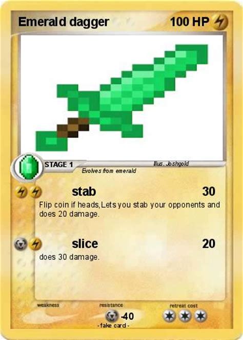 Then in the search bar of the web browser. Pokémon Emerald dagger - stab - My Pokemon Card