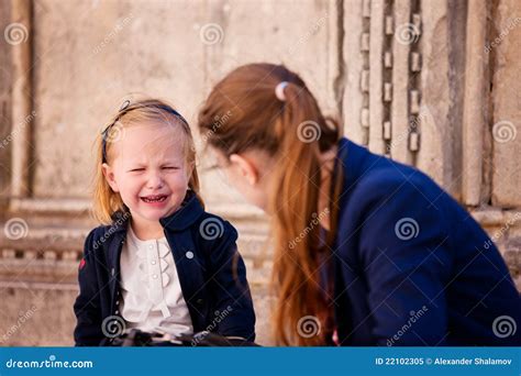 Little Girl Crying Stock Image Image Of Closeup Sadness 22102305