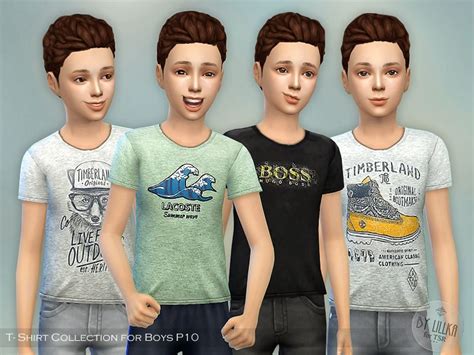 Lana Cc Finds T Shirt Collection For Boys P10 By Lillka Симс 4
