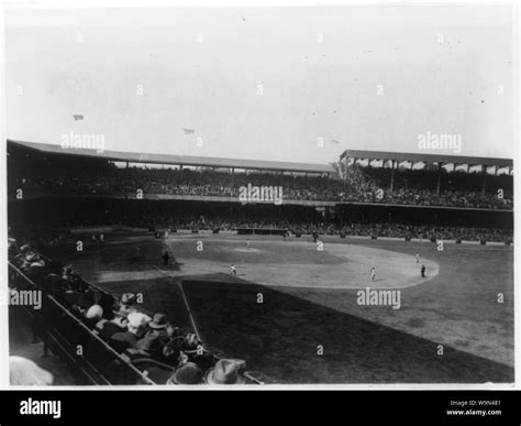 Baseball Game At Old Griffith Stadium Washington Dc Stock Photo Alamy