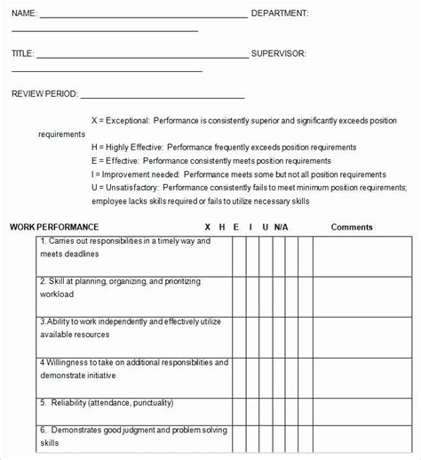 Quarterly Performance Review Template Lovely Employee Performance Appraisal Form Name