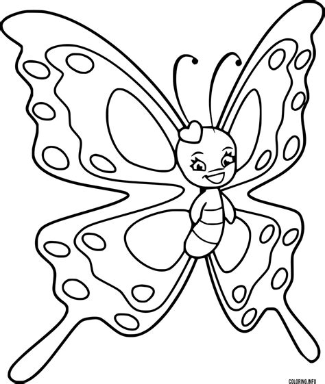 Cute Swallowtail Butterfly Coloring Page Printable