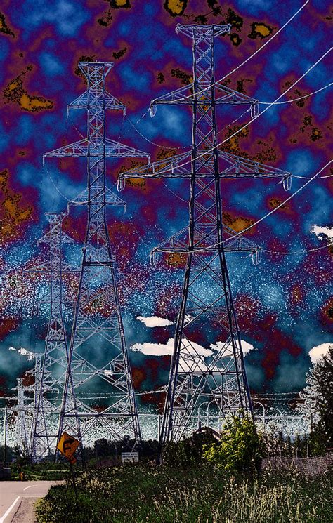 Hydro Lines In Blue Photograph By Alastair Mackay Fine Art America