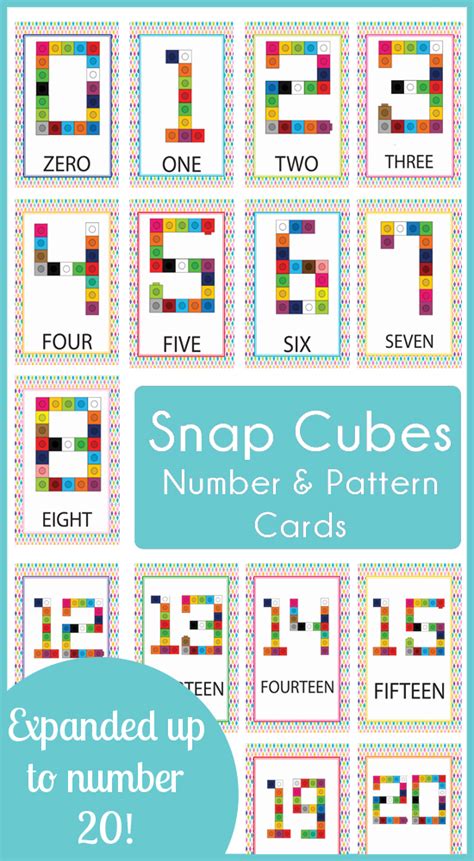 Snap Cubes Number And Pattern Cards One Beautiful Home 23f