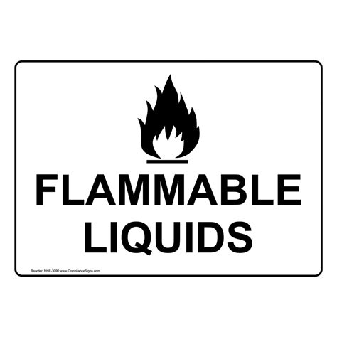 Hazmat Flammable Sign Flammable Liquids