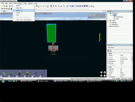 Roblox Tutorial August 2009 How To Make A Click Door Youtube