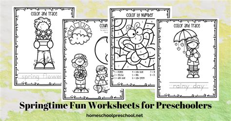 Free Printable Spring Worksheets For Preschool My Nerdy Teacher