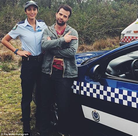Home And Aways Pia Miller Swaps Her Bikini For A Police