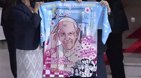 On 18 march 2013, pope francis adopted in his papal coat of arms the coat of arms and the motto that he used since his episcopal consecration in 1991, differenced following his election as supreme pontiff. Crunchyroll - Pope Francis Visits Japan, Becomes Anime