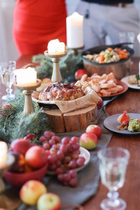 Christmas Dinner Stock Image Image Of Celebration Dining 125999021