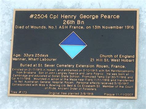 Corporal Henry Pearce Remembered On Day 3 Of Tasmanias 100 Days Of