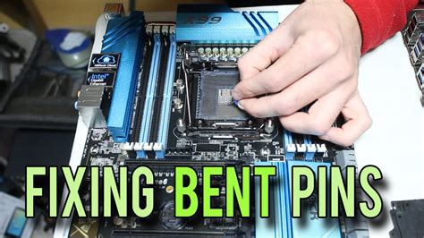 How To Fix Bent Motherboard Pins On An Intel Socket X99 2011 V3 Youtube