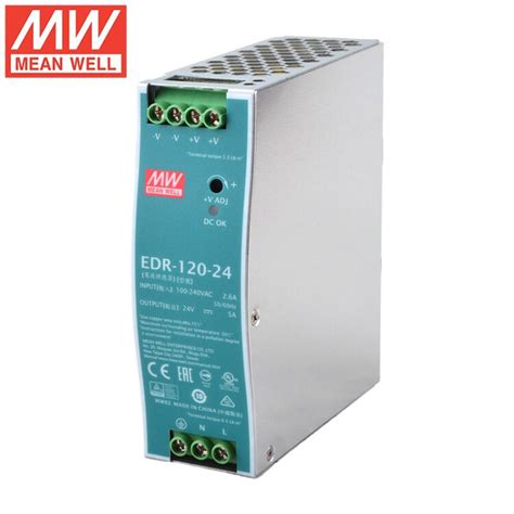 明纬 Meanwell Edr 120 24 明纬电源导轨安装开关电源120w左右 Edr 120 24 24v5a输出【图片 价格 品牌