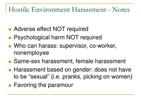 Ppt Discrimination And Harassment In Employment Law Overview And