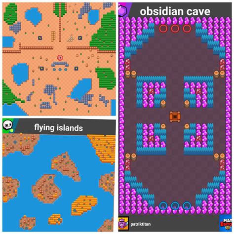 A new unique brawl ball map, with tons of different wall designs and areas! my brawl stars maps:showdown flying islands boss fight ...