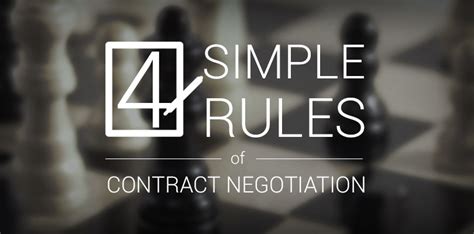 4 Simple Rules To Live By In Contract Negotiation Brainleaf