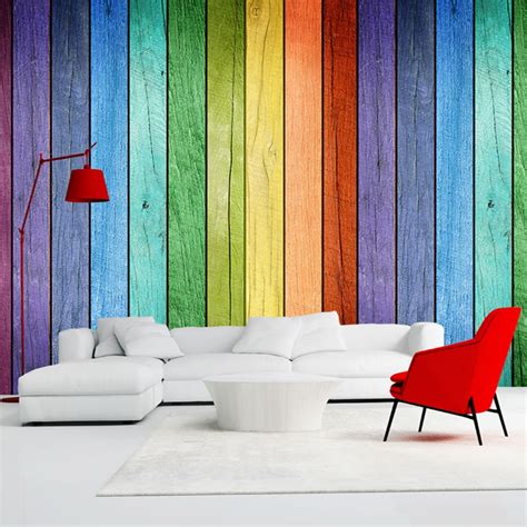 Colorful Rainbow Color Board Modern Creative Interior Photo Wallpapers Custom Any Size 3d Wall