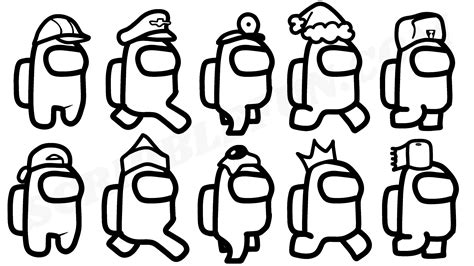 Among us crewmate coloring pages