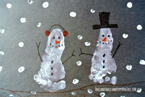 Footprint Snowman Craft For Kids Fspdt