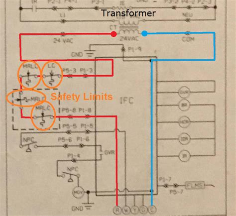 The ladder diagram consists of two vertical lines representing the power rails. thermostat - Can I connect the R and C wires directly to ...