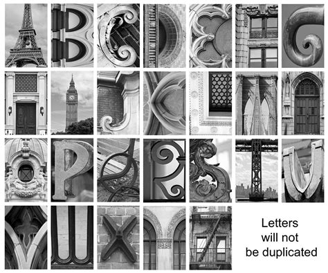 Personalized Name In Black And White Architecture From Original