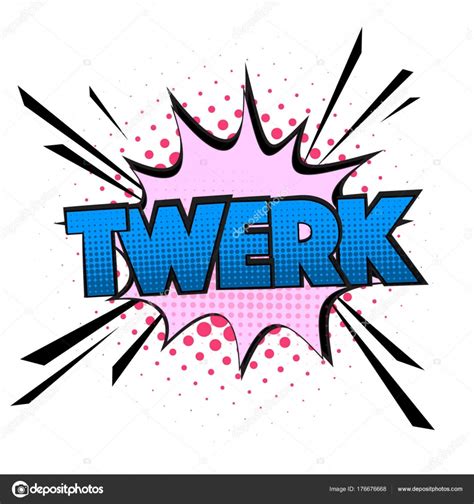 Comic Speech Bubble Quote With Emotional Text Twerk Vector Bright