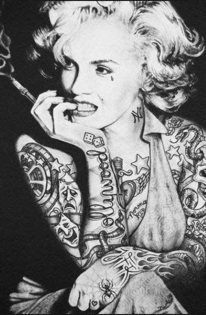 Gangster Marilyn Monroe Tattoo Marilyn Monroe Artwork Marilyn