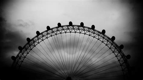 London Eye Schwarz Weiß Tapete Hd 2560x1440 Wallpapertip