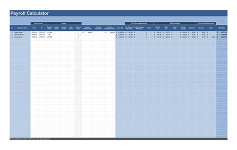 Payroll Calculator Free Employee Payroll Template For Excel