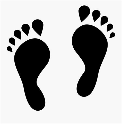 Footprint Barefoot Clip Art Feet Vector Free Transparent Clipart