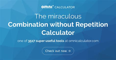 Combination Without Repetition Calculator