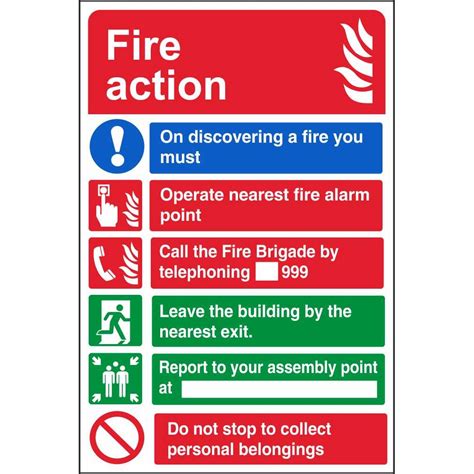 Fire Action Farm Signs Fire Fighting Farm Safety Signs Ireland