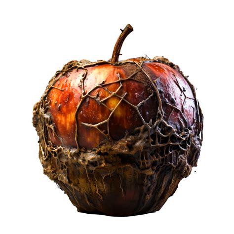 Ai Generated Rotten Apple Illustrates Unhealthy Eating A Close Up View Of Decay And Unwholesome