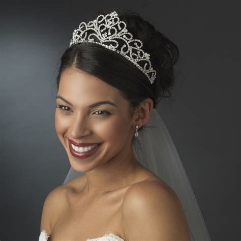 glamorous royal rhinestone bridal tiara elegant bridal hair accessories