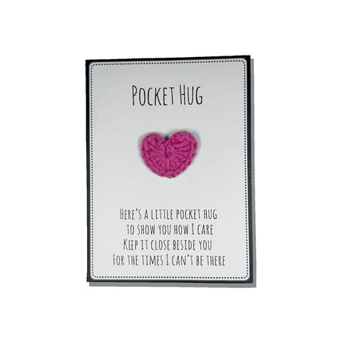 Printable Pocket Hug Crochet Poem Display Card Template Label Tag Pdf