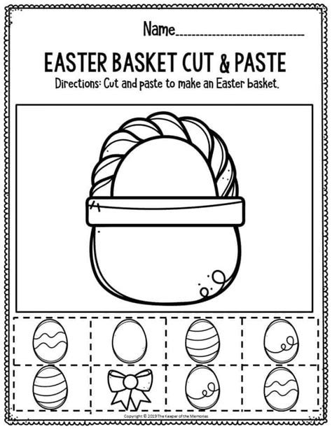 Fine Motor Printable Easter Activity Sheets The Keeper Of The Memories
