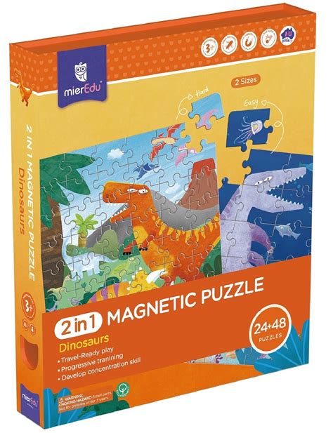 Buy Mieredu 2 In 1 Travel Magnetic Puzzle Dinosaurs