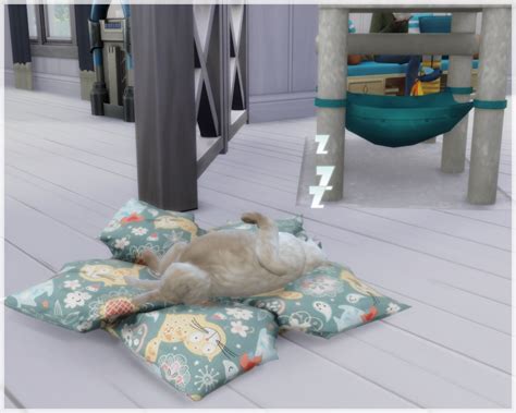 Helen Sims Ts4 Pet Bed Maple Leaf