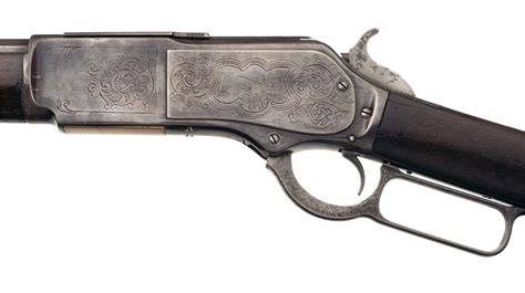 Engraved Winchester Model 1876 Lever Action Rifle