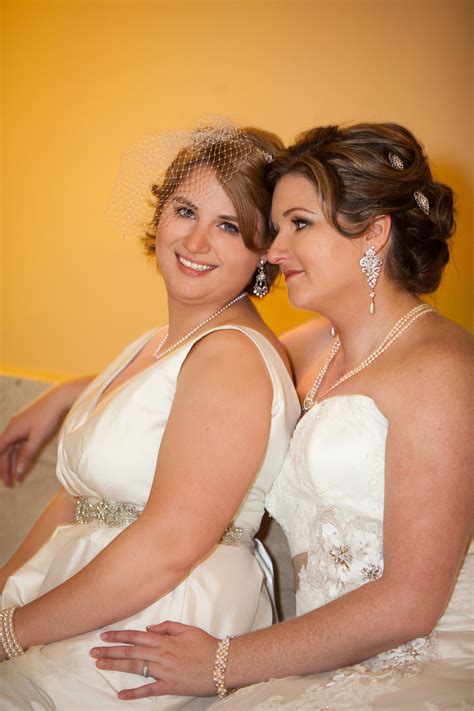 corinne lexi two brides lesbian wedding portrait photo by in lace photography lesbian